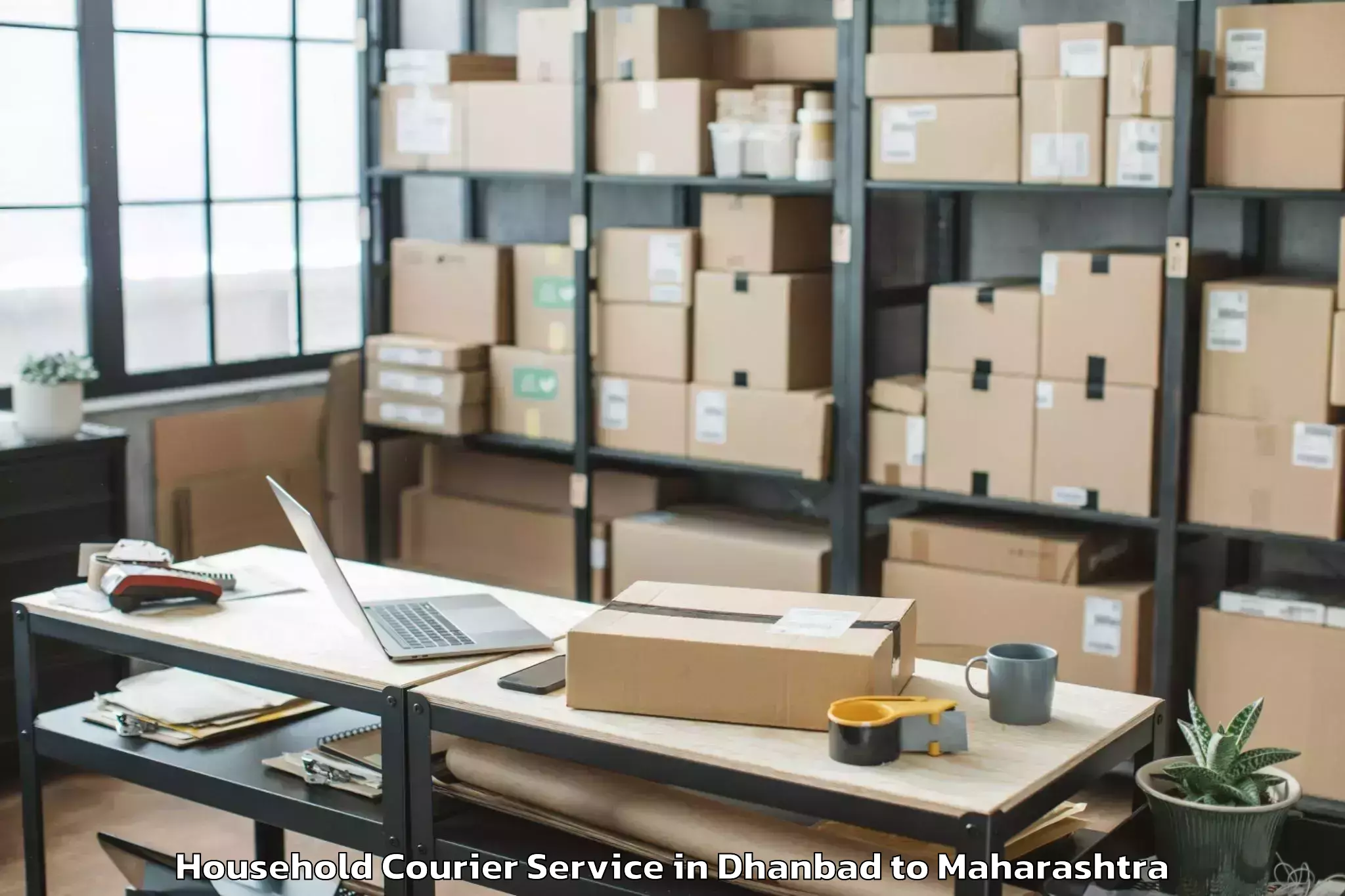 Easy Dhanbad to Punyashlok Ahilyadevi Holkar S Household Courier Booking